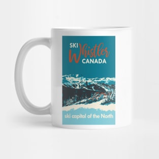 Vintage Whistler Canada Ski Poster Mug